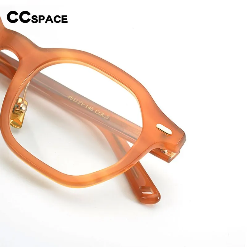 CCspace Unisex Full Rim Irregular Square Acetate Eyeglasses 53311