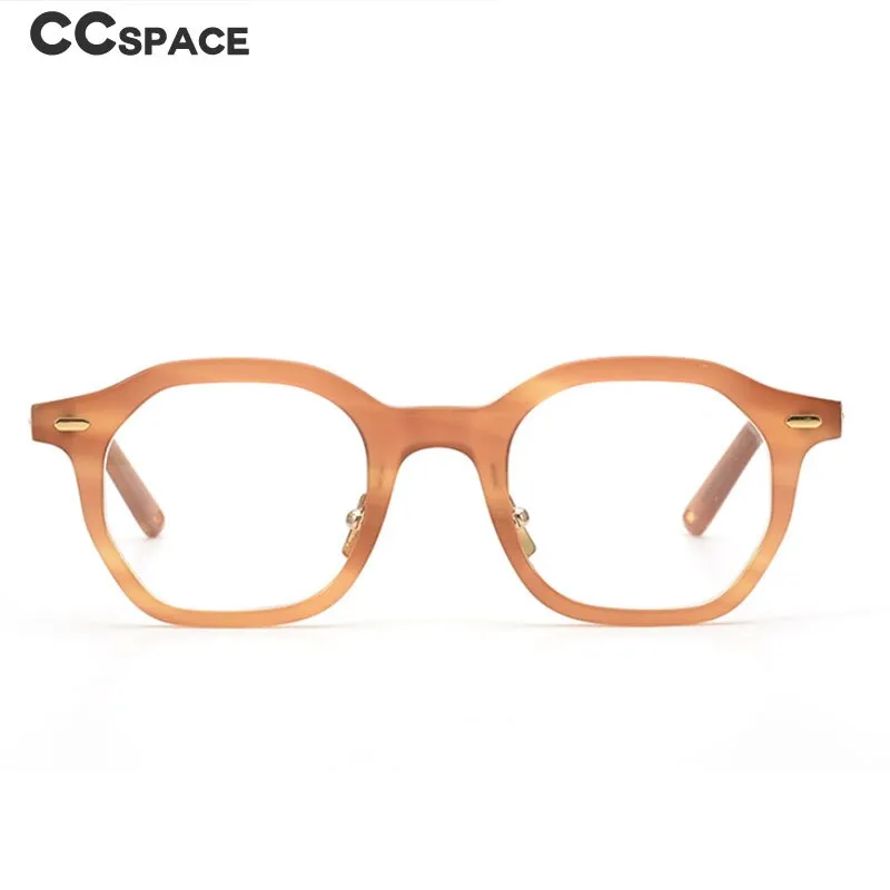 CCspace Unisex Full Rim Irregular Square Acetate Eyeglasses 53311