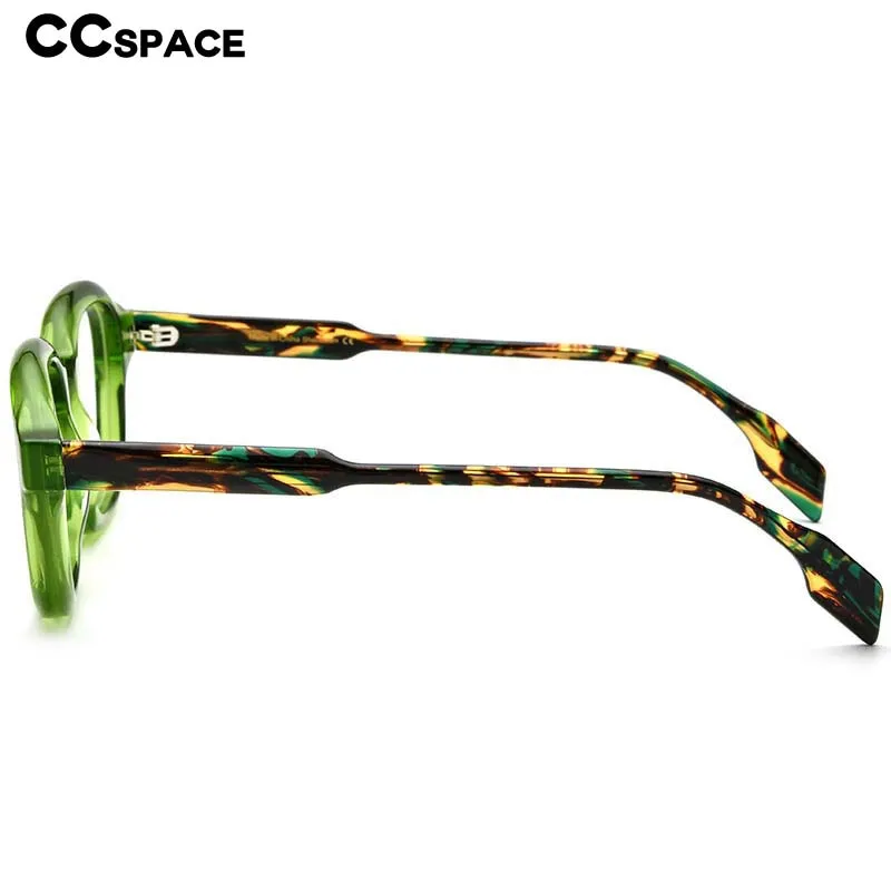 CCspace Unisex Full Rim Irregular Square Acetate Eyeglasses 54703