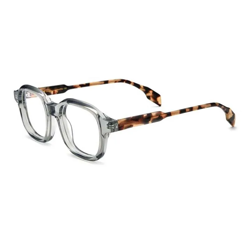 CCspace Unisex Full Rim Irregular Square Acetate Eyeglasses 54703