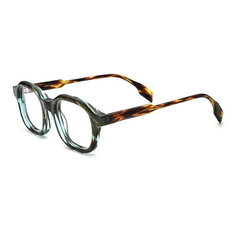 CCspace Unisex Full Rim Irregular Square Acetate Eyeglasses 54703