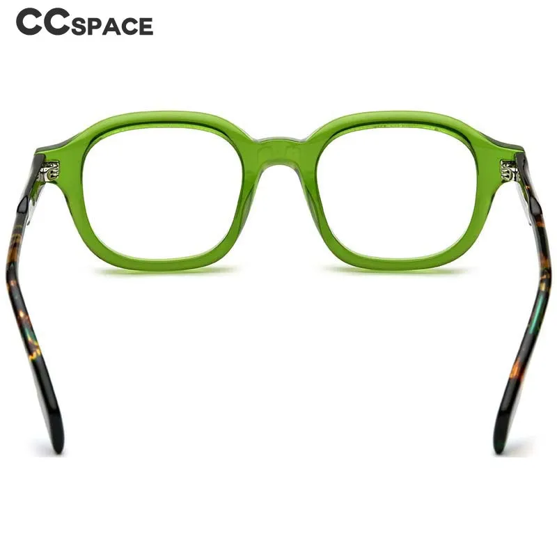 CCspace Unisex Full Rim Irregular Square Acetate Eyeglasses 54703