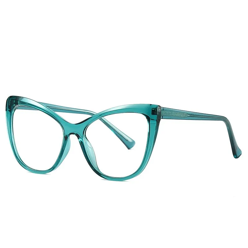 CCspace Unisex Full Rim Oversized  Cat Eye Tr 90 Titanium Frame Eyeglasses 49263