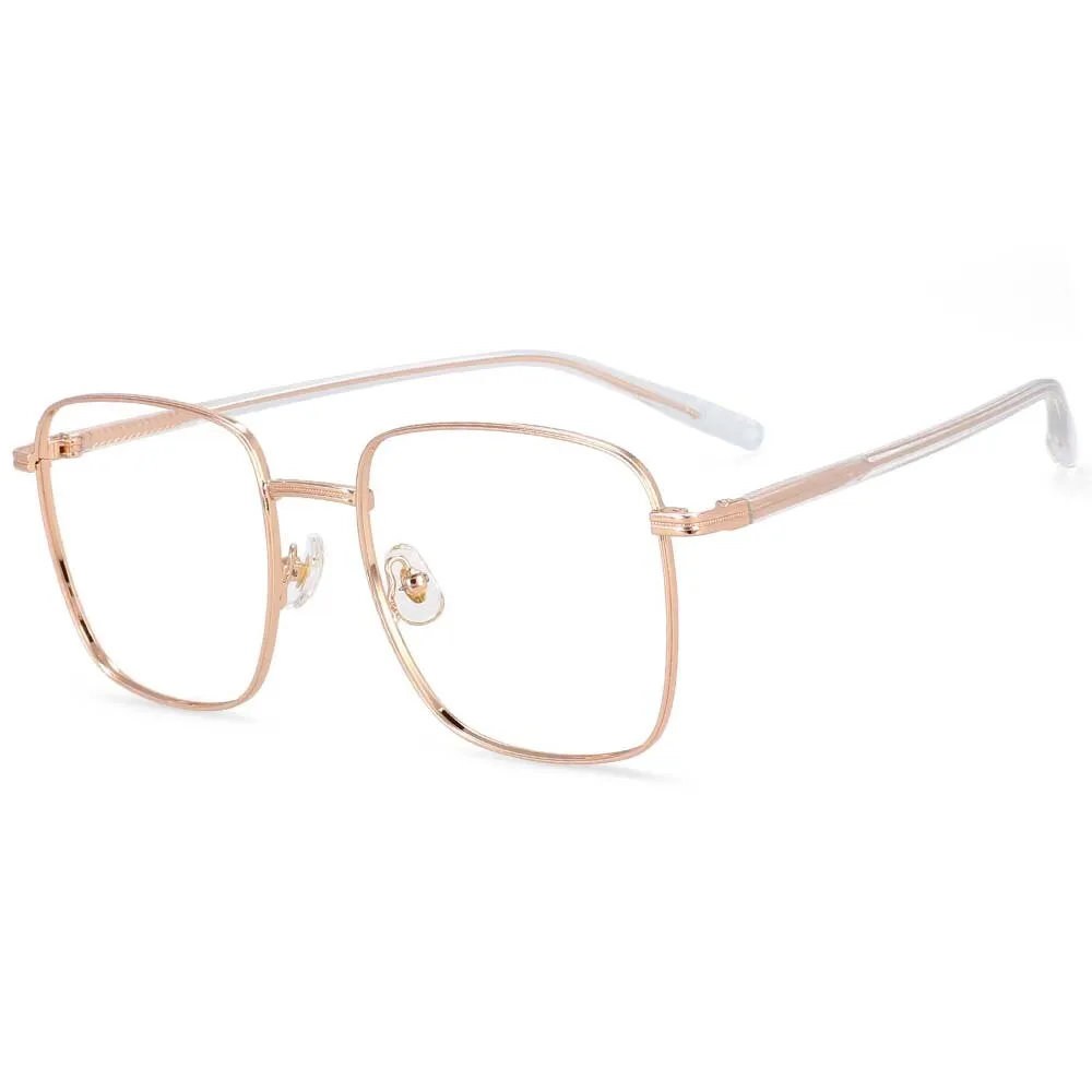 CCspace Unisex Full Rim Oversized Square Alloy Frame Eyeglasses 54312