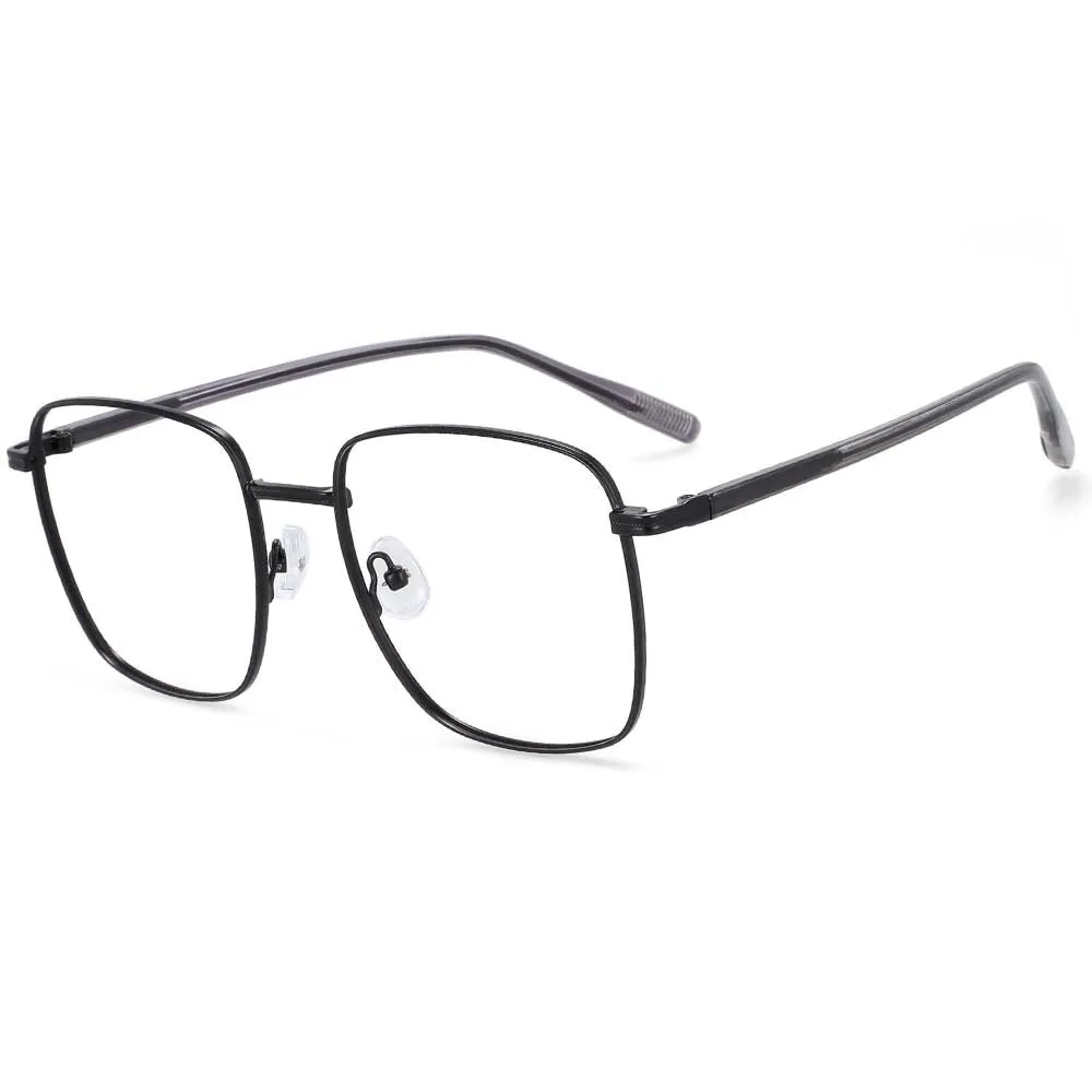 CCspace Unisex Full Rim Oversized Square Alloy Frame Eyeglasses 54312