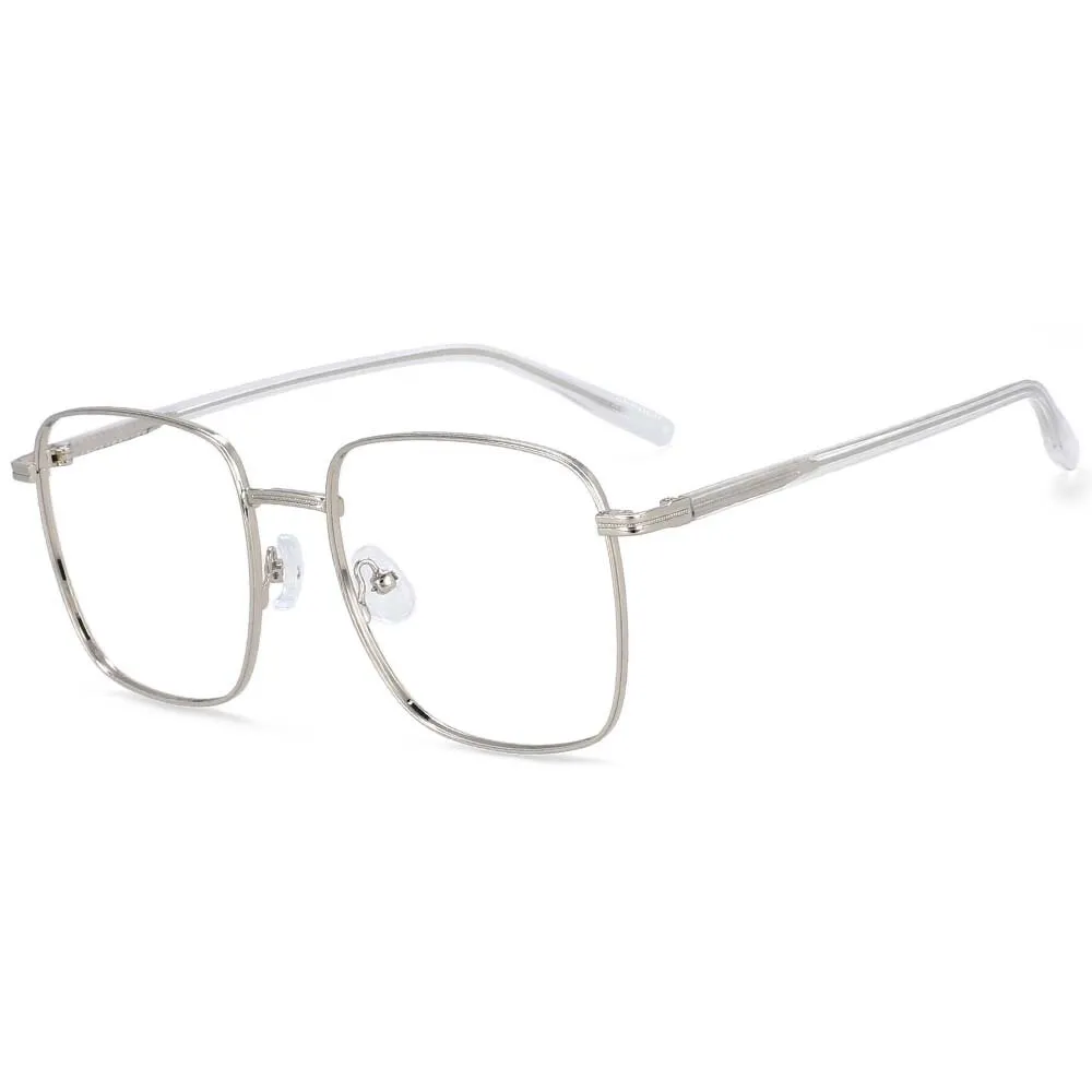 CCspace Unisex Full Rim Oversized Square Alloy Frame Eyeglasses 54312