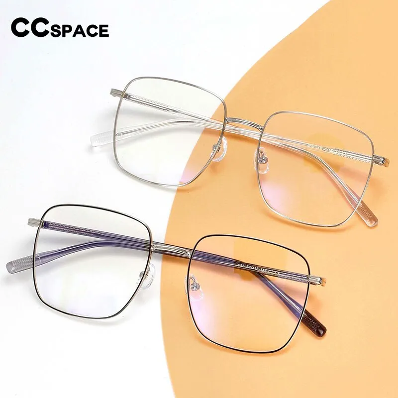 CCspace Unisex Full Rim Oversized Square Alloy Frame Eyeglasses 54312