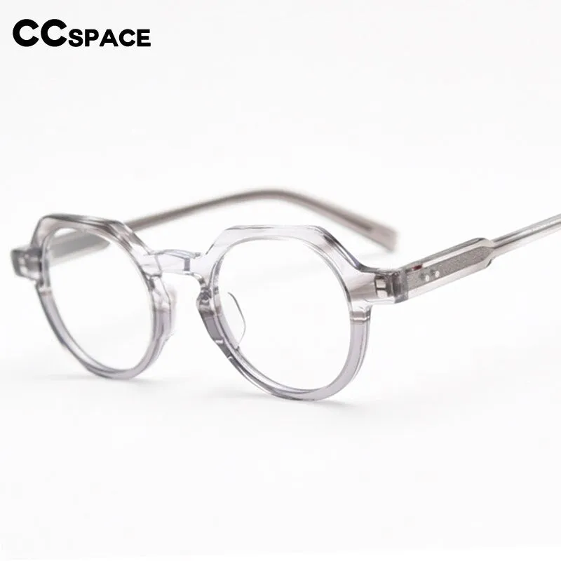 CCspace Unisex Full Rim Polygon Acetate Eyeglasses 55273