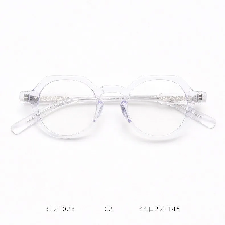 CCspace Unisex Full Rim Polygon Acetate Eyeglasses 55273