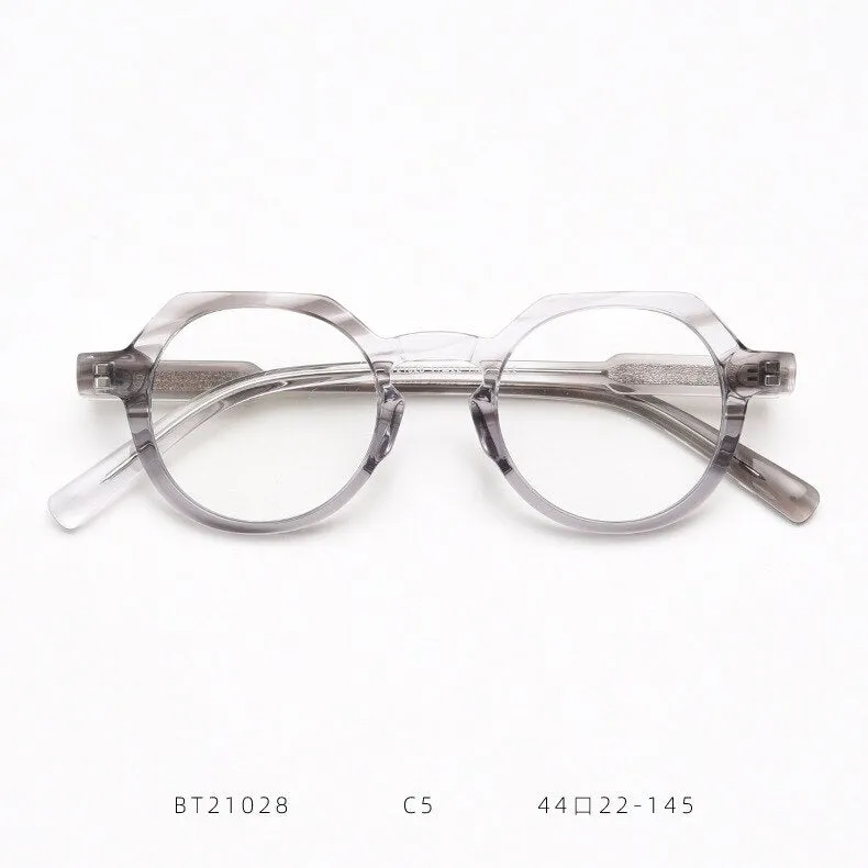 CCspace Unisex Full Rim Polygon Acetate Eyeglasses 55273