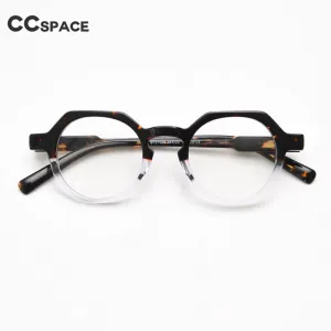 CCspace Unisex Full Rim Polygon Acetate Eyeglasses 55273