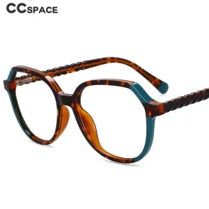 CCspace Unisex Full Rim Polygonal Tr 90 Titanium Eyeglasses 55708