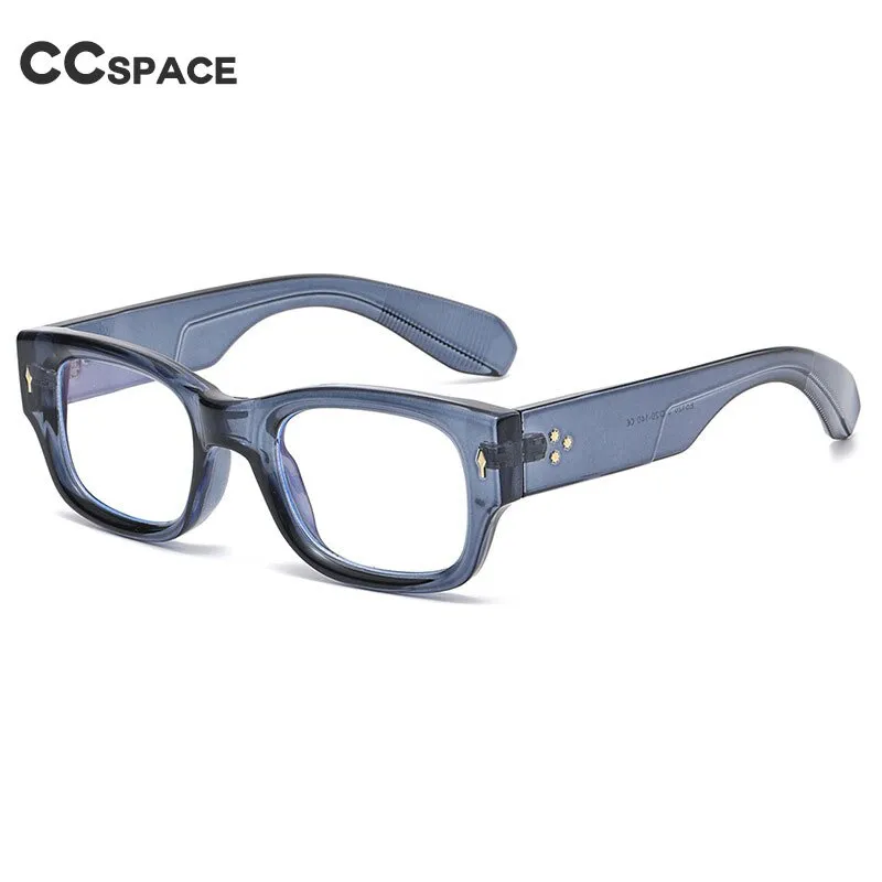 CCspace Unisex Full Rim Rectangle Acetate Eyeglasses 55548