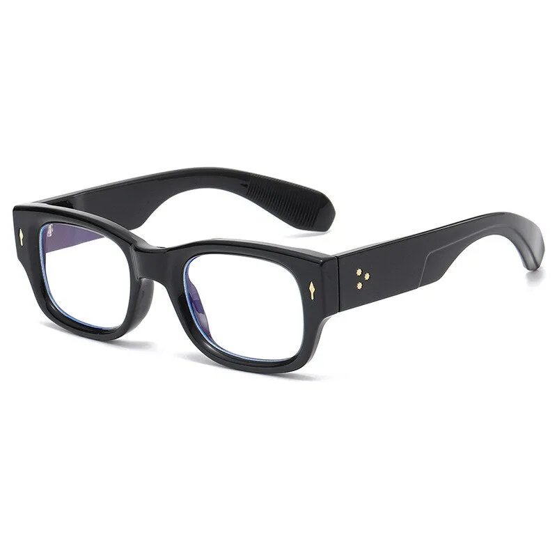 CCspace Unisex Full Rim Rectangle Acetate Eyeglasses 55548