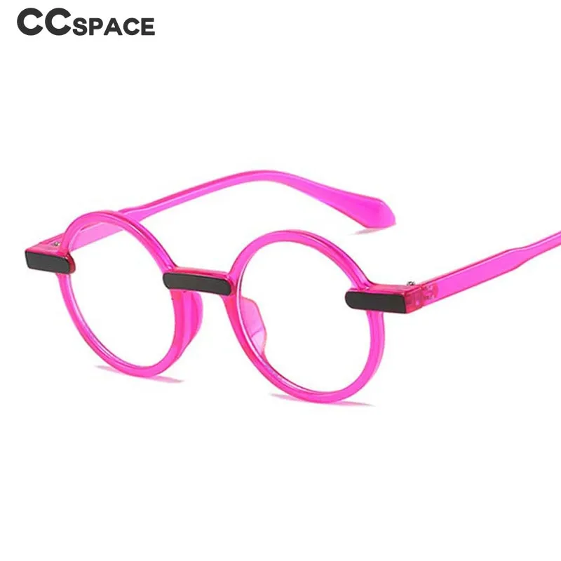 CCspace Unisex Full Rim Round Acetate Eyeglasses 55081