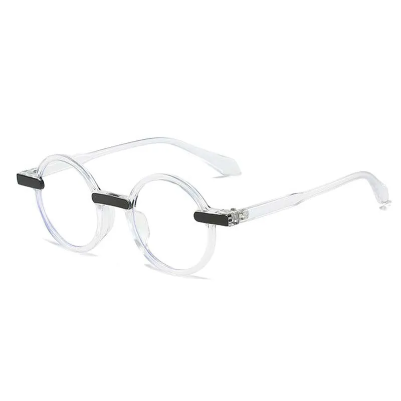 CCspace Unisex Full Rim Round Acetate Eyeglasses 55081