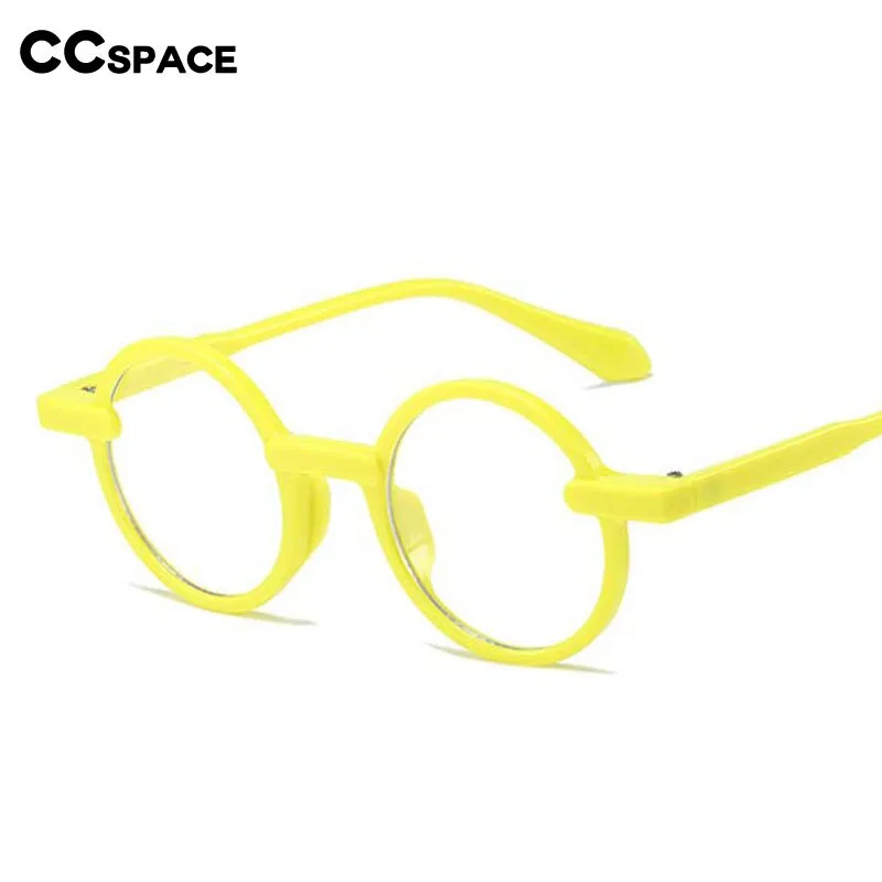 CCspace Unisex Full Rim Round Acetate Eyeglasses 55081