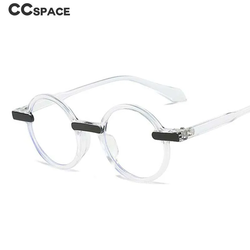 CCspace Unisex Full Rim Round Acetate Eyeglasses 55081