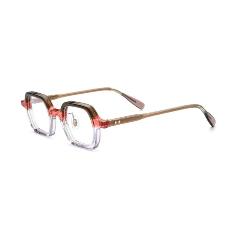 CCspace Unisex Full Rim Small Irregular Square Acetate Eyeglasses 54705