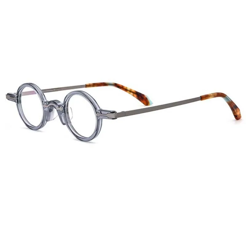 CCspace Unisex Full Rim Small Round Acetate Eyeglasses 53151