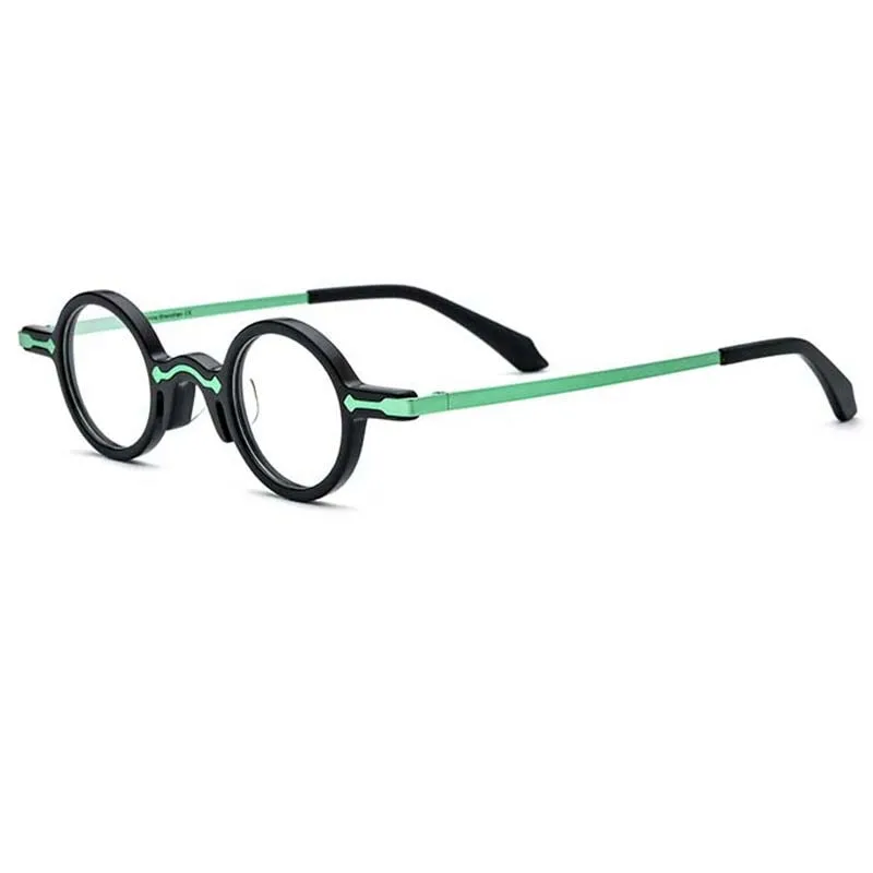 CCspace Unisex Full Rim Small Round Acetate Eyeglasses 53151