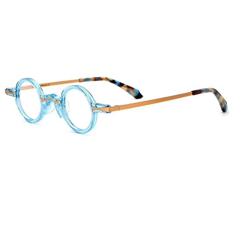 CCspace Unisex Full Rim Small Round Acetate Eyeglasses 53151