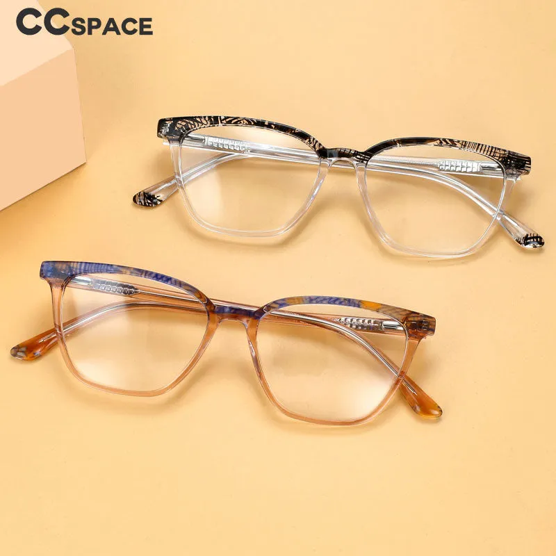 CCspace Unisex Full Rim Square Acetate Eyeglasses 55370