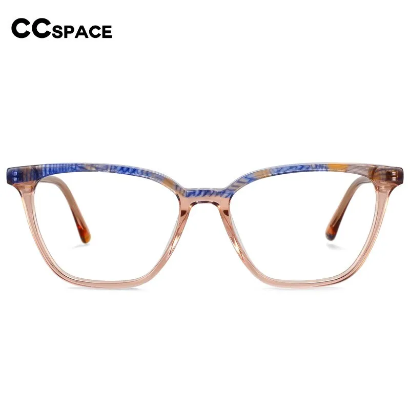 CCspace Unisex Full Rim Square Acetate Eyeglasses 55370