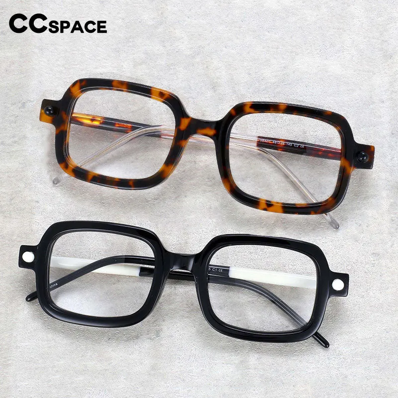 CCspace Unisex Full Rim Square Acetate Frame Eyeglasses 54163