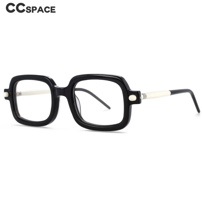 CCspace Unisex Full Rim Square Acetate Frame Eyeglasses 54163