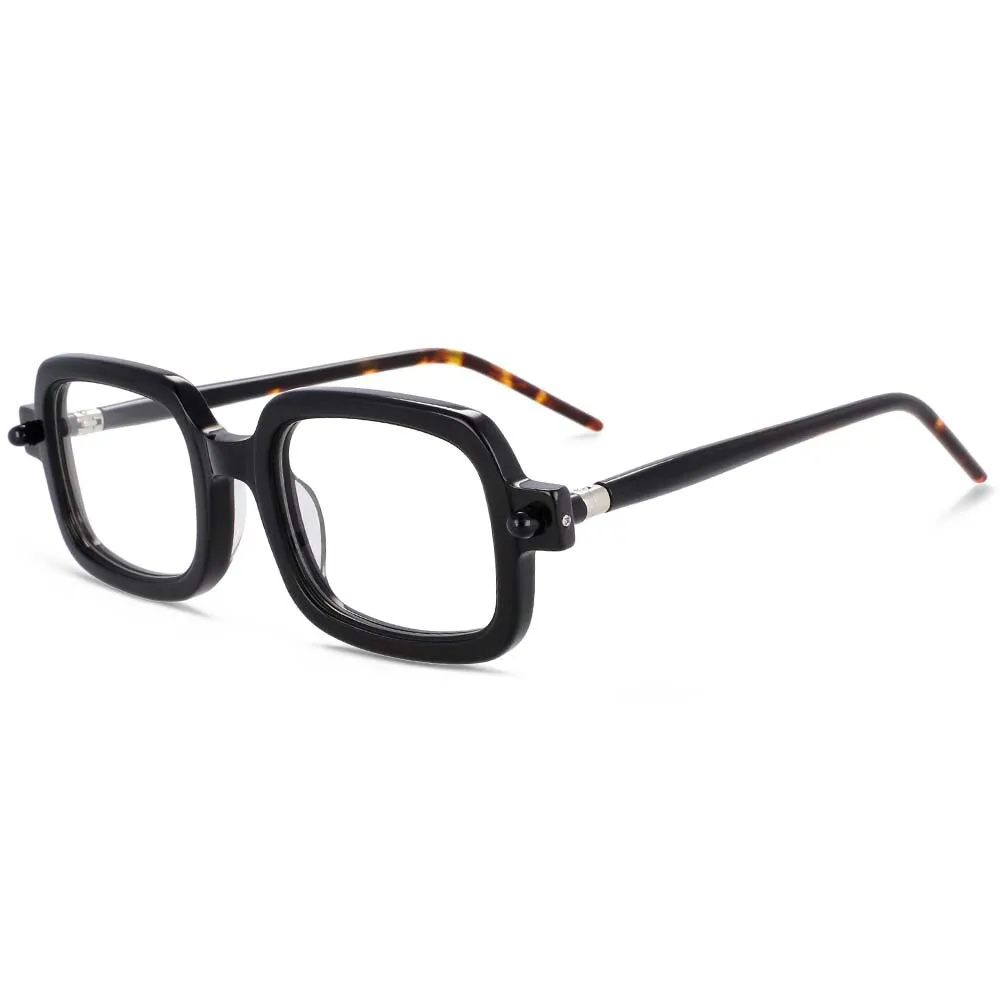 CCspace Unisex Full Rim Square Acetate Frame Eyeglasses 54163