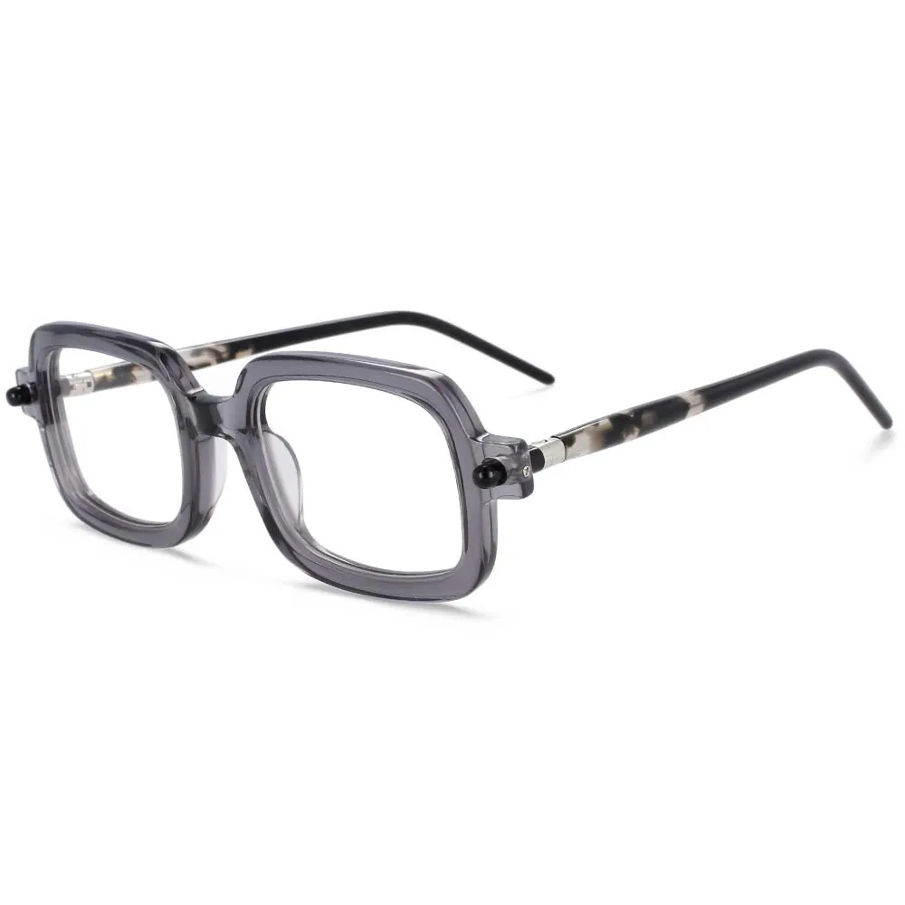 CCspace Unisex Full Rim Square Acetate Frame Eyeglasses 54163