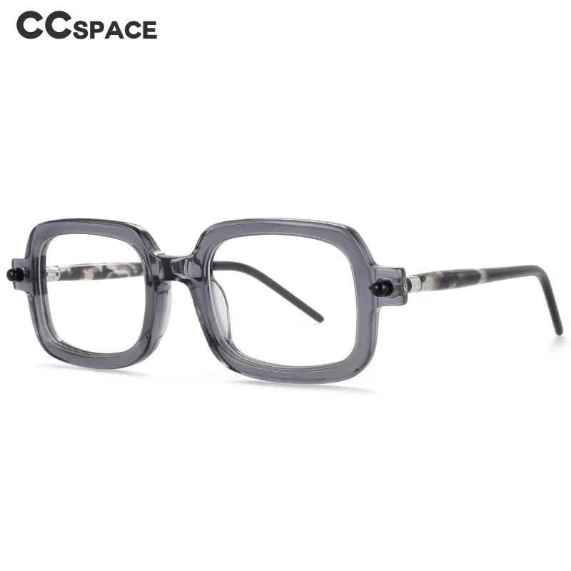 CCspace Unisex Full Rim Square Acetate Frame Eyeglasses 54163