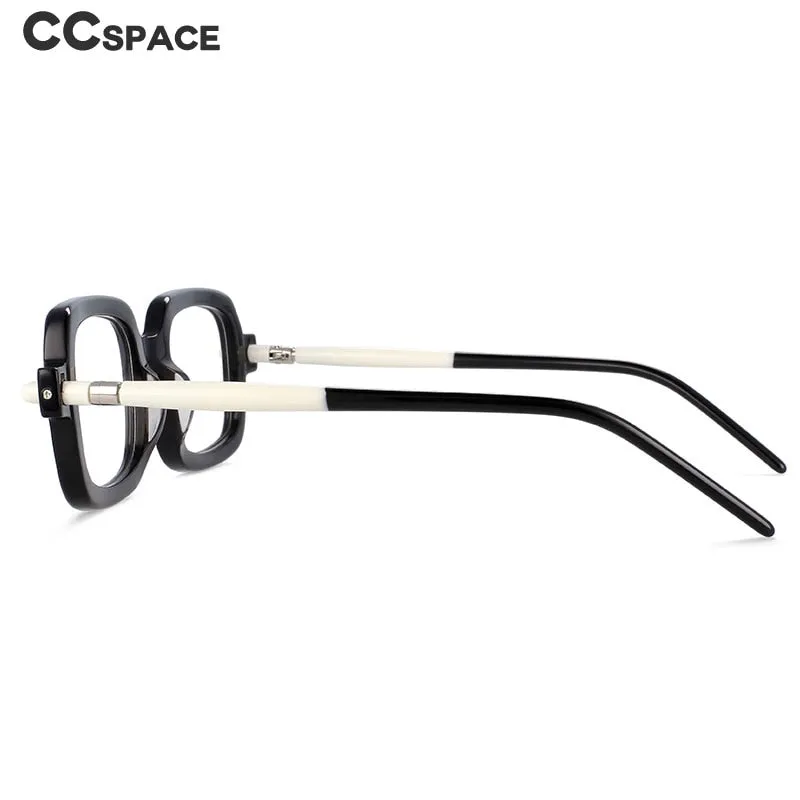 CCspace Unisex Full Rim Square Acetate Frame Eyeglasses 54163