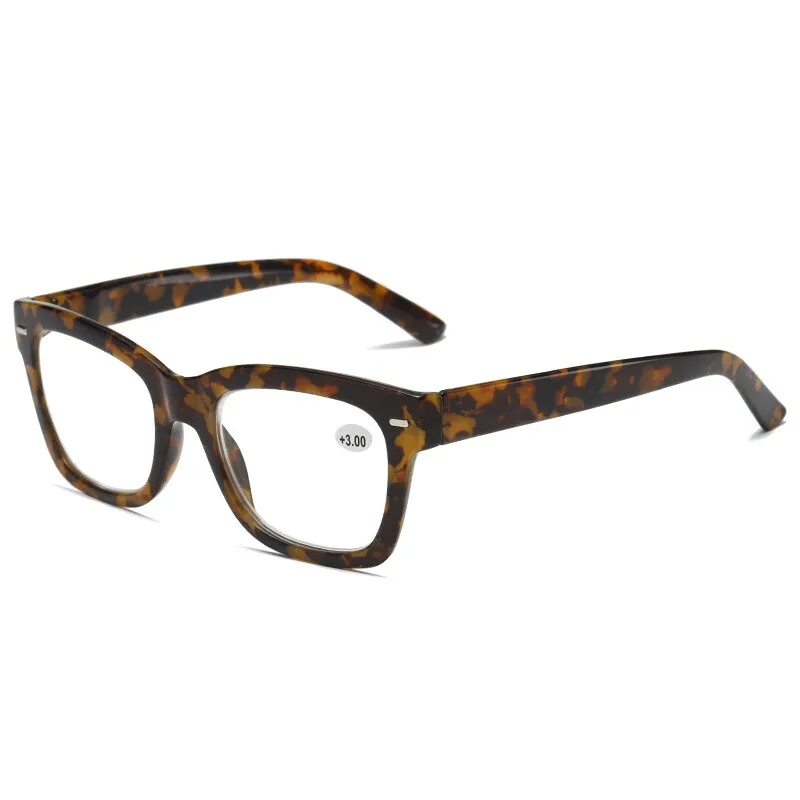 CCspace Unisex Full Rim Square Acetate Reading Glasses 55810