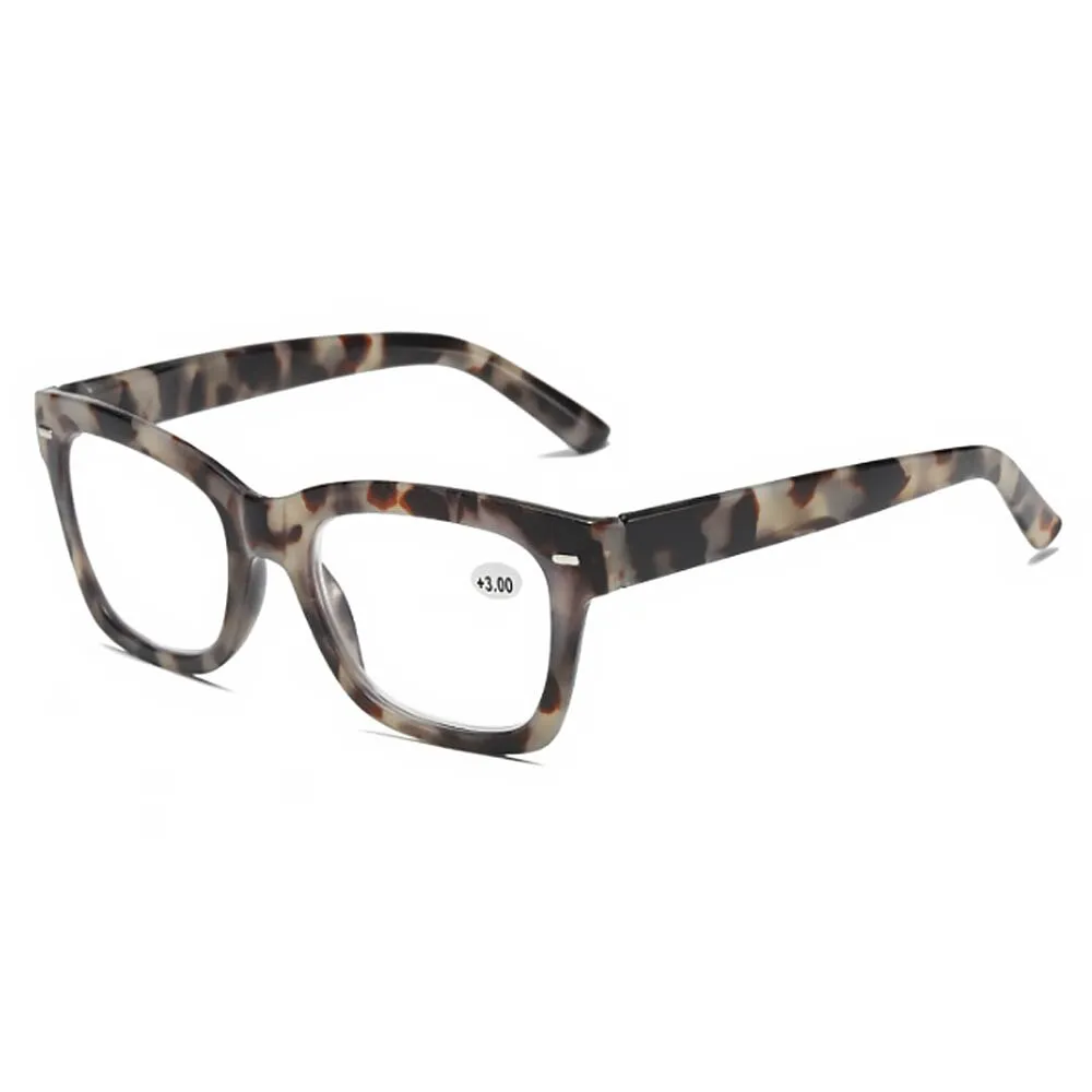 CCspace Unisex Full Rim Square Acetate Reading Glasses 55810