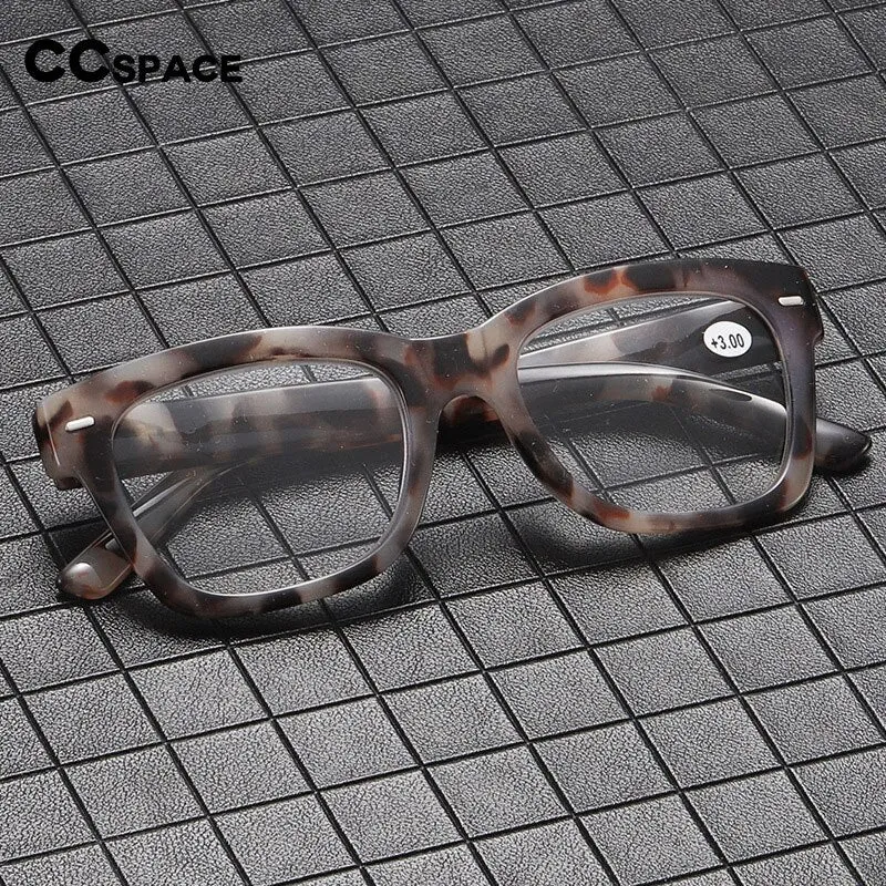 CCspace Unisex Full Rim Square Acetate Reading Glasses 55810