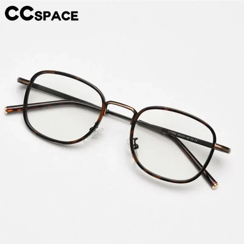 CCspace Unisex Full Rim Square Alloy Eyeglasses 56833