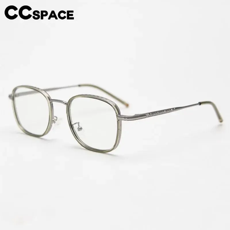 CCspace Unisex Full Rim Square Alloy Eyeglasses 56833