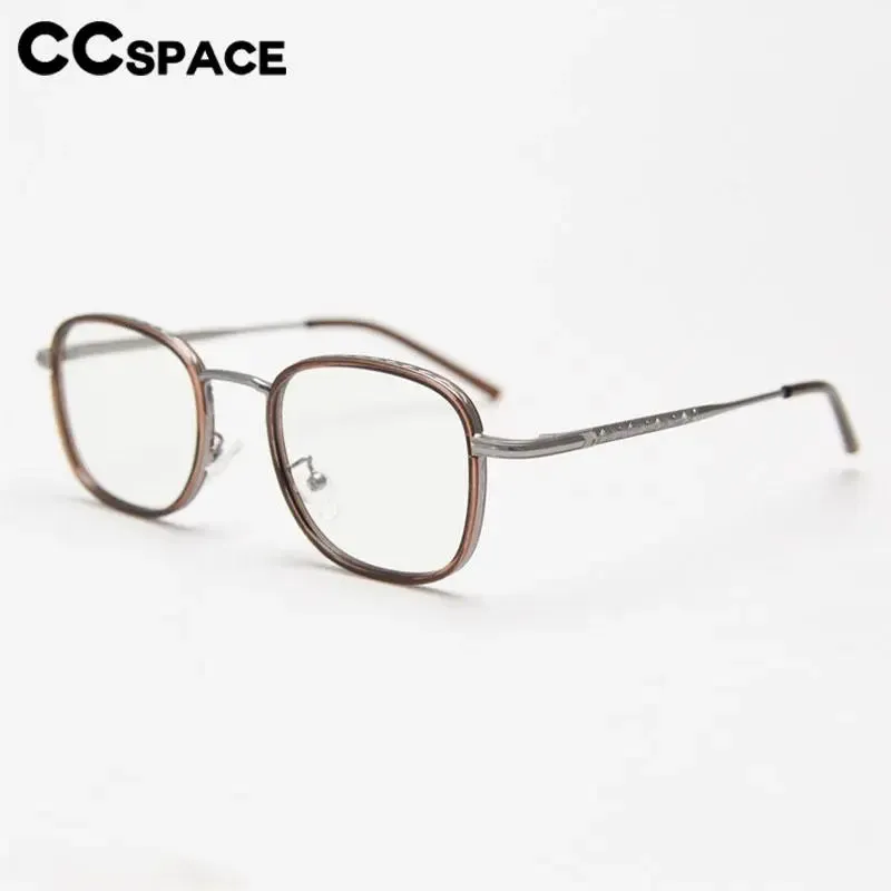 CCspace Unisex Full Rim Square Alloy Eyeglasses 56833