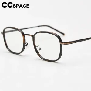 CCspace Unisex Full Rim Square Alloy Eyeglasses 56833