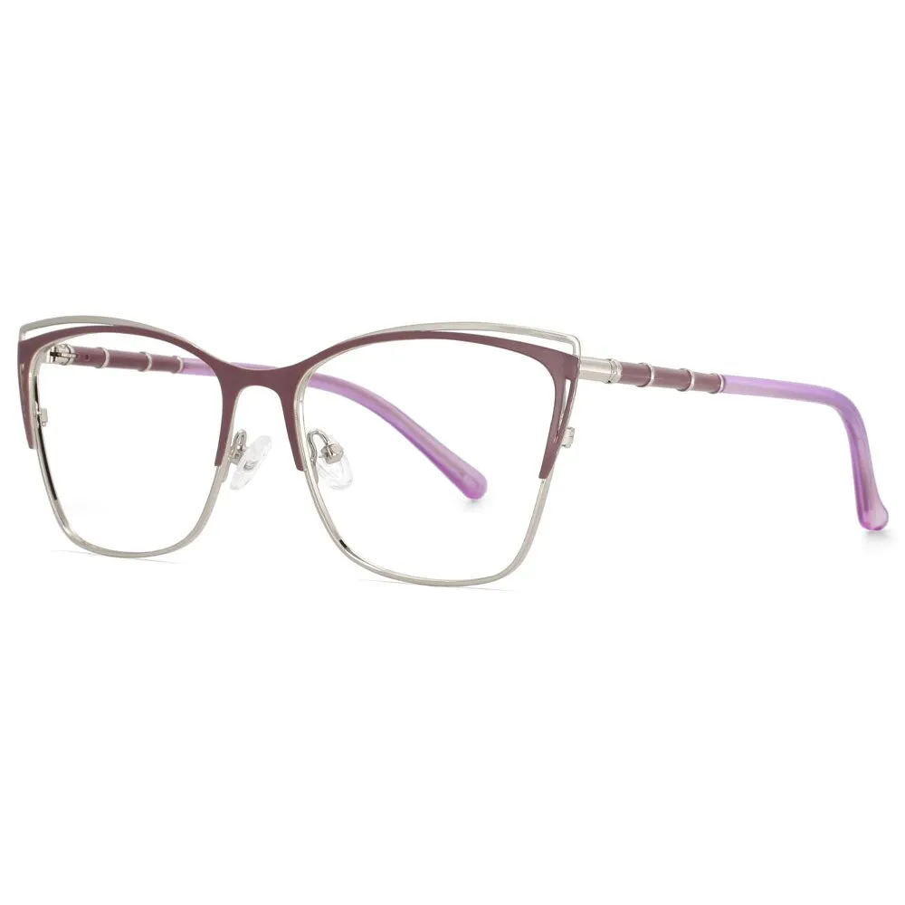 CCspace Unisex Full Rim Square Alloy Frame Eyeglasses 53869