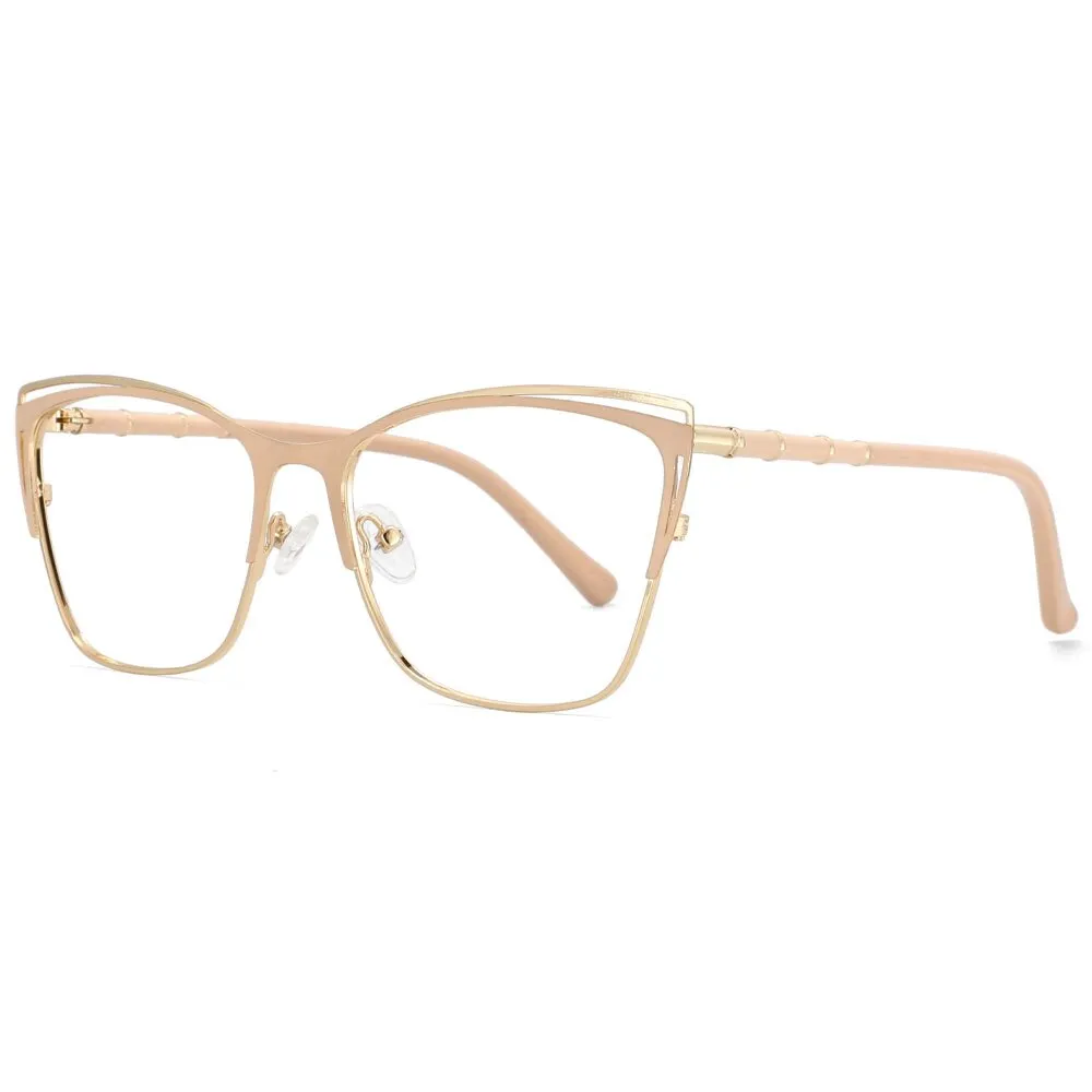 CCspace Unisex Full Rim Square Alloy Frame Eyeglasses 53869