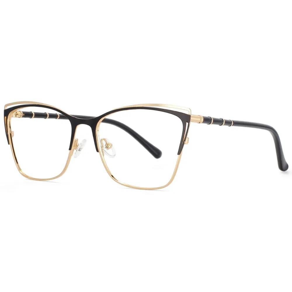 CCspace Unisex Full Rim Square Alloy Frame Eyeglasses 53869