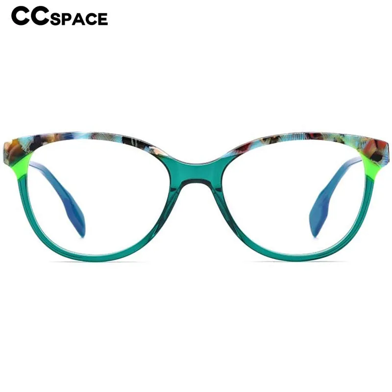 CCspace Unisex Full Rim Square Cat Eye Acetate Eyeglasses 53152