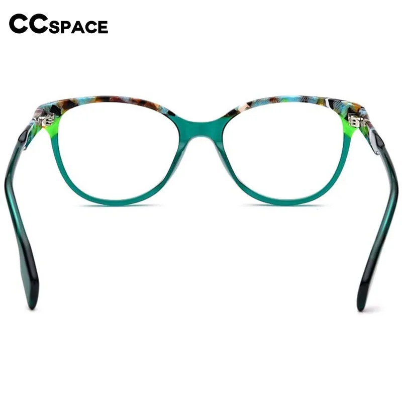 CCspace Unisex Full Rim Square Cat Eye Acetate Eyeglasses 53152