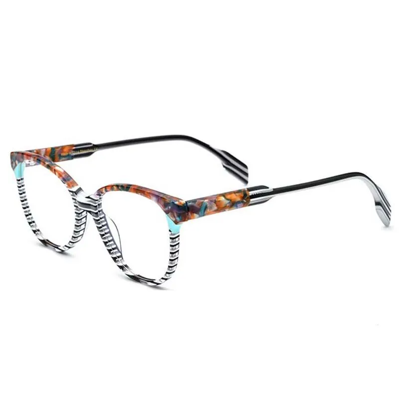 CCspace Unisex Full Rim Square Cat Eye Acetate Eyeglasses 53152