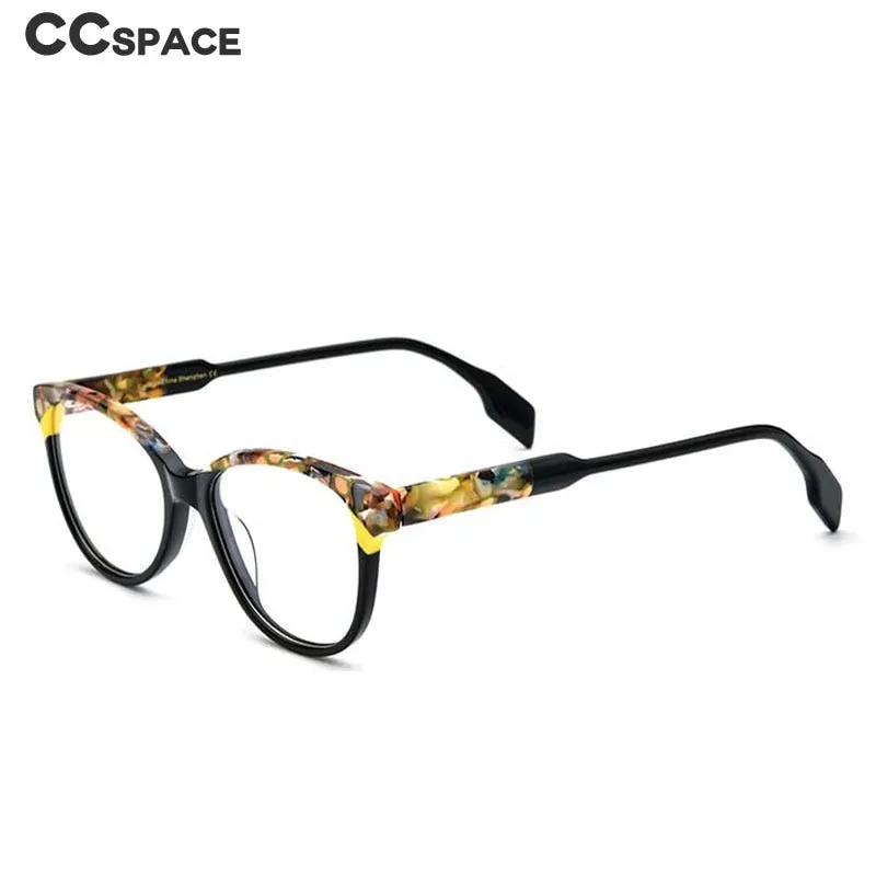 CCspace Unisex Full Rim Square Cat Eye Acetate Eyeglasses 53152