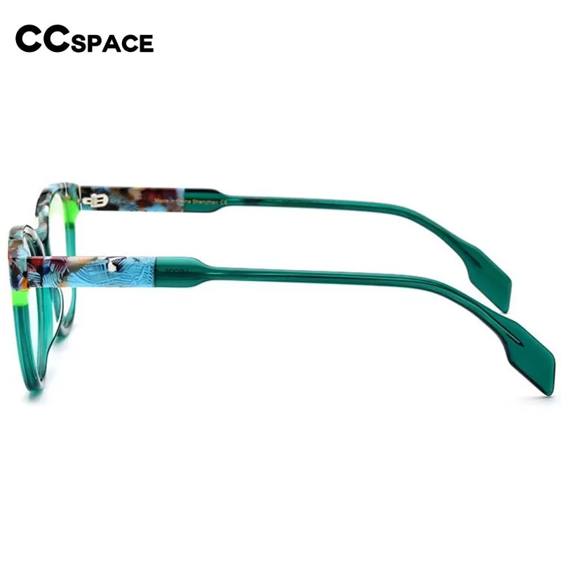 CCspace Unisex Full Rim Square Cat Eye Acetate Eyeglasses 53152