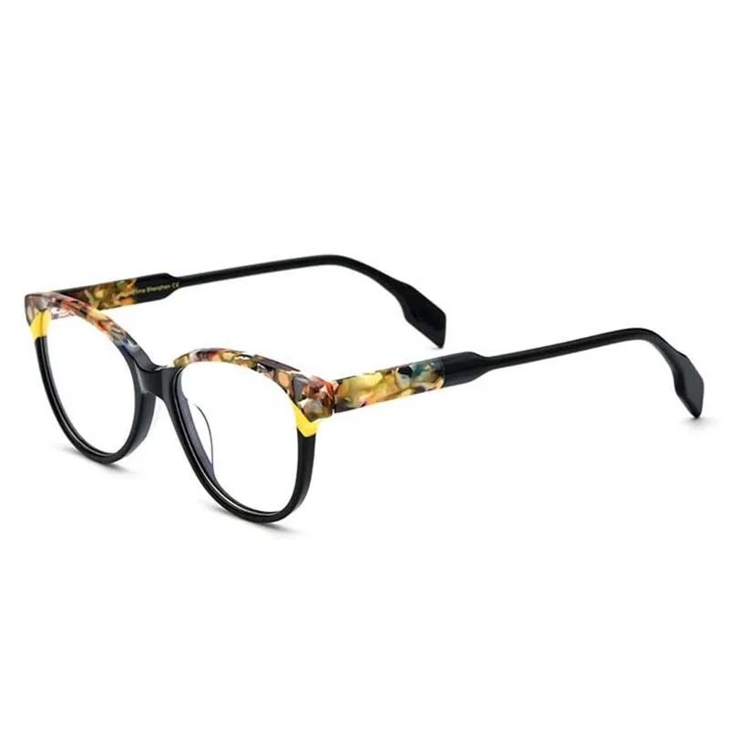 CCspace Unisex Full Rim Square Cat Eye Acetate Eyeglasses 53152